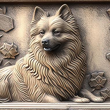 3D model st Keeshond dog (STL)